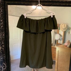 Green Strapless Dress